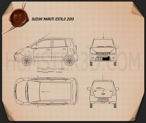Suzuki (Maruti) Estilo 2013 Blueprint