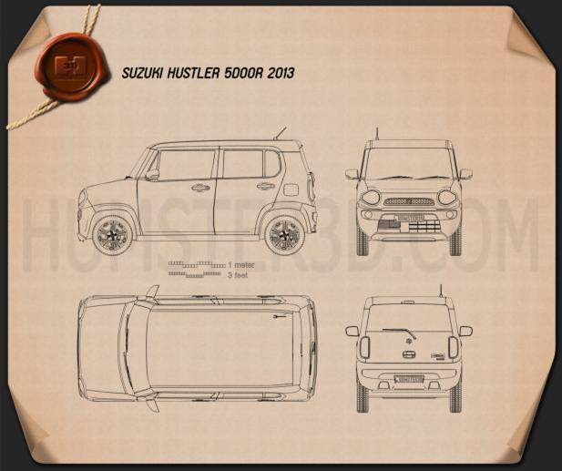 Suzuki Hustler 2013 clipart