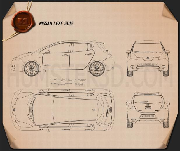 Nissan Leaf 2013 car clipart