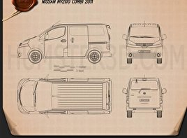 Nissan NV200 combi 2011 clipart