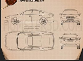 Subaru Legacy 2014 car clipart