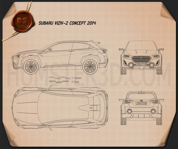 Subaru VIZIV 2 2014 car clipart