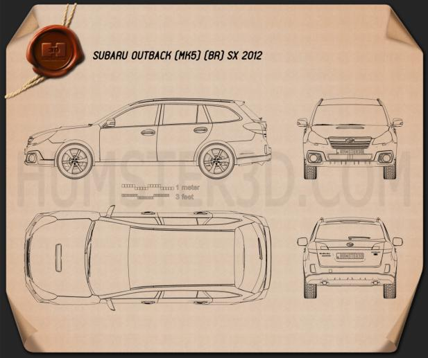 Subaru Outback SX 2012 Blueprint
