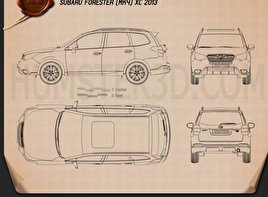Subaru Forester XC 2014 car clipart