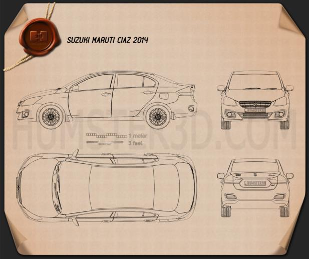 Suzuki (Maruti) Ciaz 2014 Blueprint
