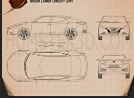 Nissan Lannia 2014 car clipart