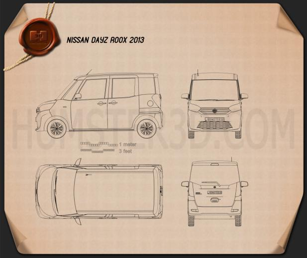 Nissan Dayz Roox 2013 clipart