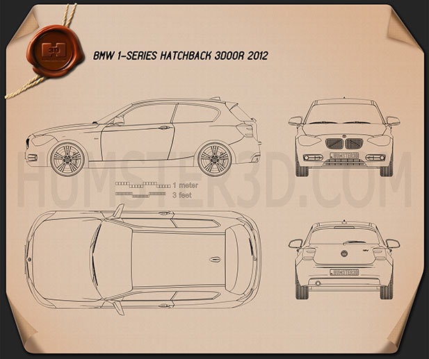 BMW 1 Series (F21) 3-door 2012 Blueprint