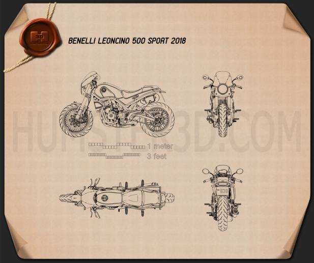Benelli Leoncino 500 Sport 2018 Motorcycle clipart
