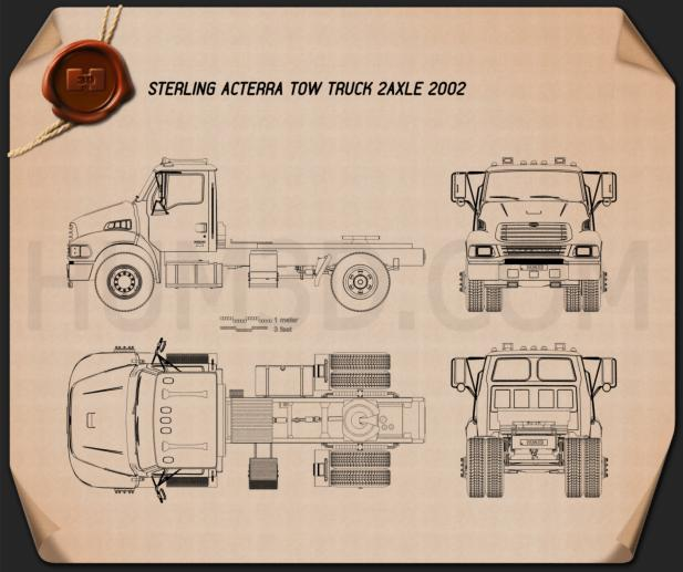 Sterling Acterra Tow Truck 2-axle 2002 Clipart Image