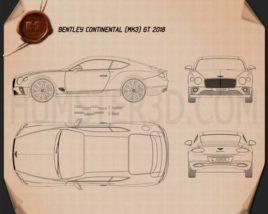 Bentley Continental GT 2018 car clipart