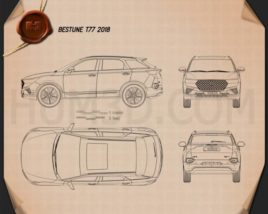 Bestune T77 2018 car clipart