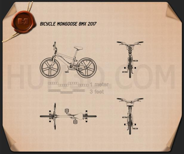 Mongoose BMX Bicycle Blueprint