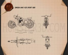 Simson AWO 425 Sport 1961 Motorcycle clipart