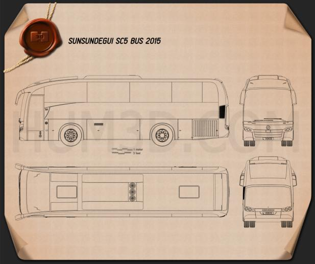 Sunsundegui SC5 Bus 2015 Blueprint
