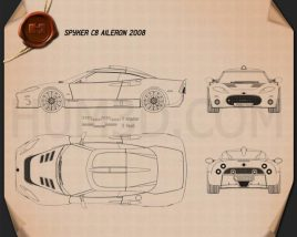Spyker C8 Aileron 2008 car clipart