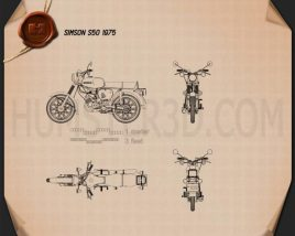 Simson S50 1975 Motorcycle clipart