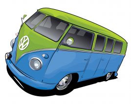 Colored VW Transporter