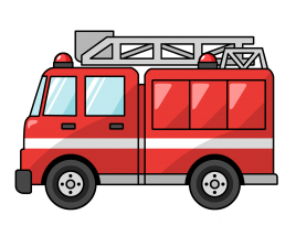 Cartoon Feuerwehrfahrzeug
