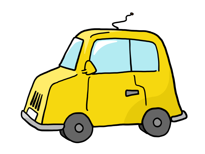 Free Cartoon Yellow Car transparent background Clipart for Download