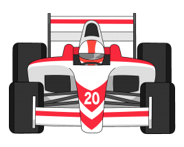 Formula 1 car front view