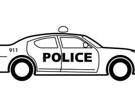 Black and white Police Car