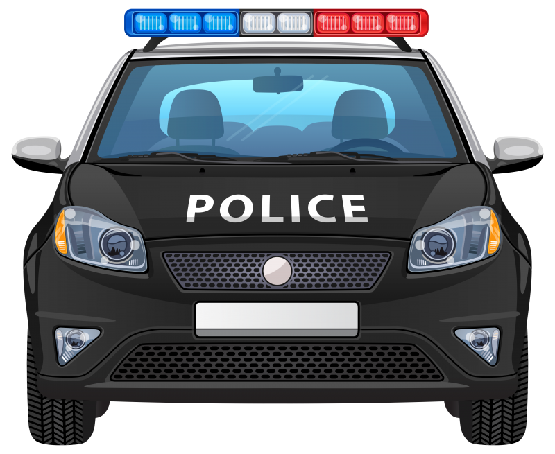 Front view stock Police Auto Picture Clipart Image