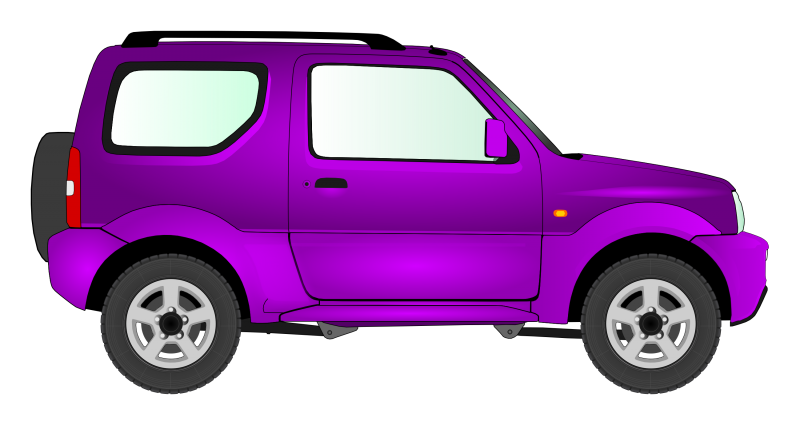 Pequeno SUV Vista lateral Imagem Clipart