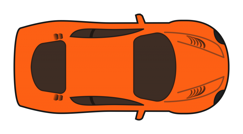 Sports Car Top view Clipart Image