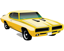 Genérico Amarelo Muscle car