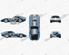 Shelby Cobra Daytona 1964 car clipart