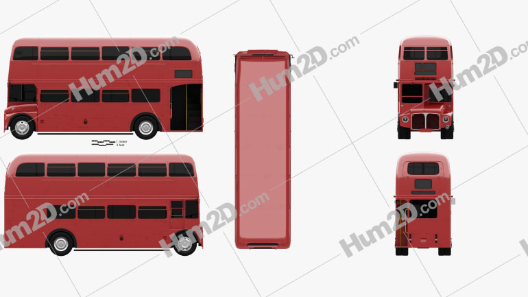 AEC Routemaster RM 1954 PNG Clipart