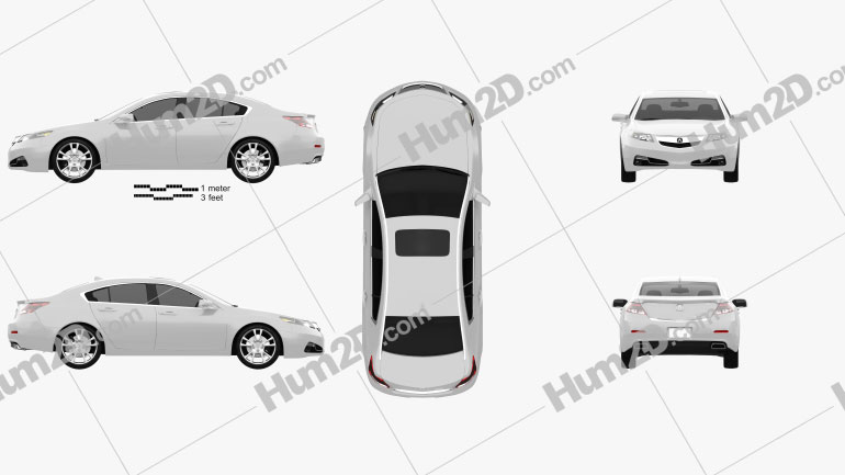 Acura TL 2012 Clipart Bild