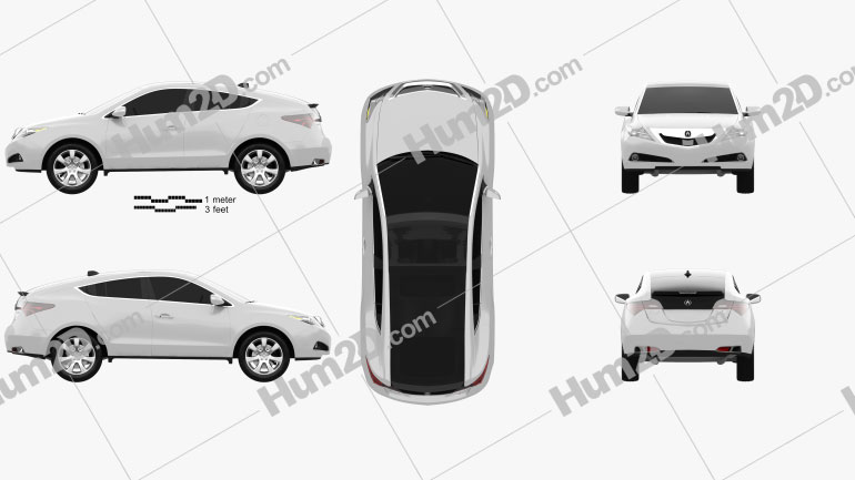 Acura ZDX 2012 car clipart