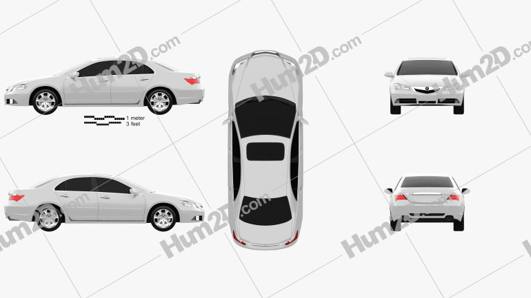 Acura RL 2012 car clipart