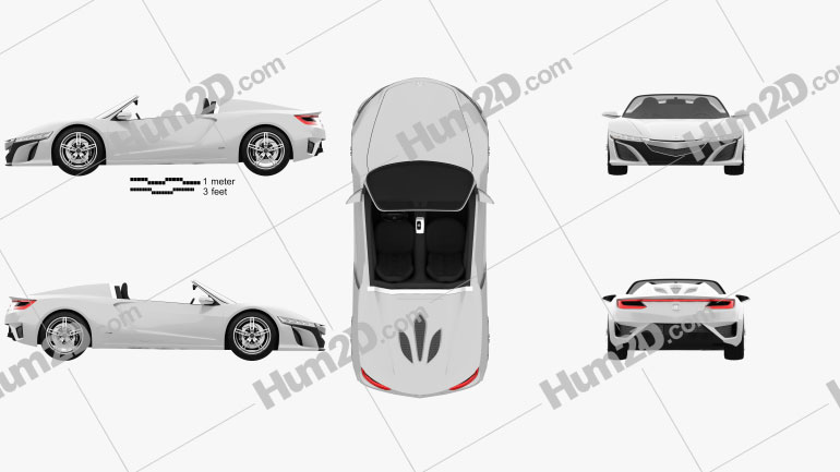 Acura NSX convertible 2012 car clipart