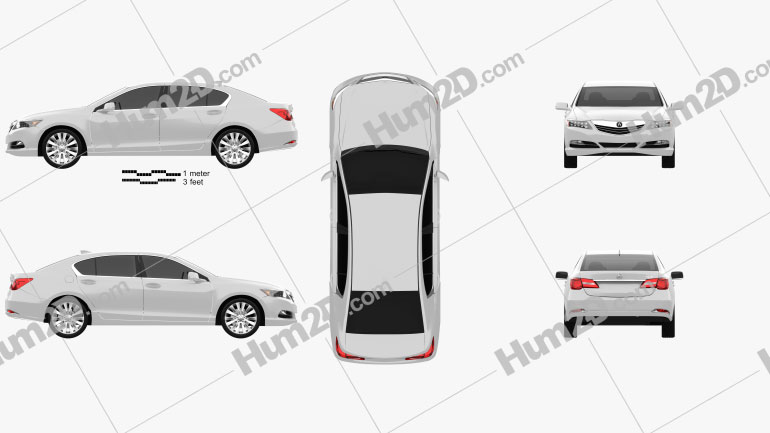 Acura RLX 2013 car clipart