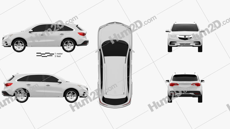 Acura MDX concept 2014 car clipart