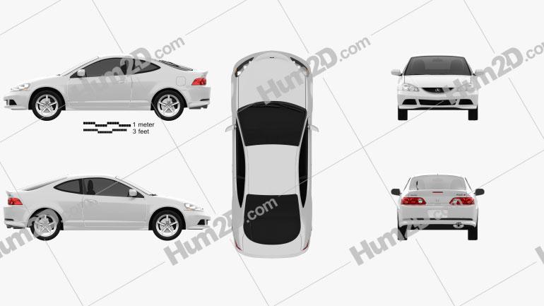 Acura RSX Type-S 2005 car clipart