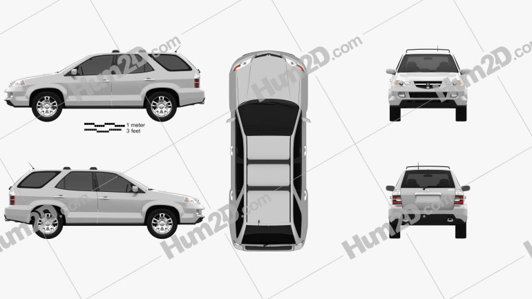 Acura MDX 2003 car clipart