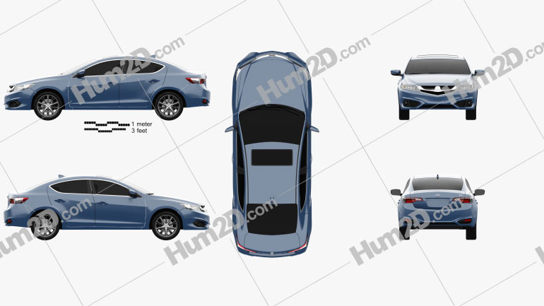 Acura Ilx De 2016 Clipart And Blueprint Download Vehicles Clip Art Images In Png Psd