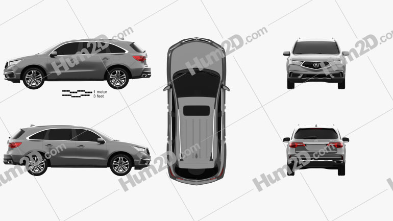 Acura MDX Sport Hybrid 2017 PNG Clipart