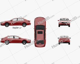 Acura RLX Sport Hybrid SH-AWD with HQ interior 2017 car clipart