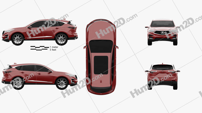 Acura RDX Prototype 2018 Clipart Bild