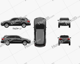 Acura MDX 2014 car clipart