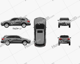 Acura MDX RU-spec 2014 car clipart