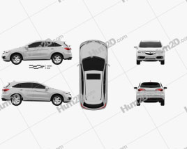 Acura RDX RU-spec 2014 car clipart