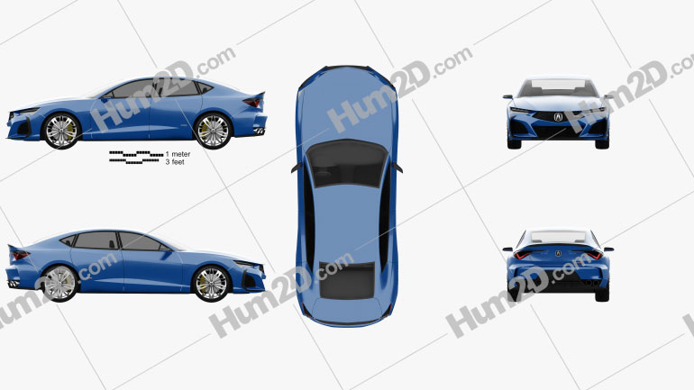 Acura Type-S 2019 Clipart Image