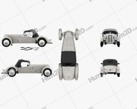 Adler Trumpf Junior Sport Roadster 1935 car clipart