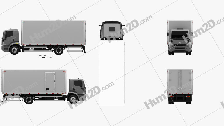 Agrale 14000 Box Truck 2012 clipart